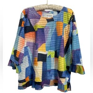 Alfred Dunner Colorful Tunic Size Large